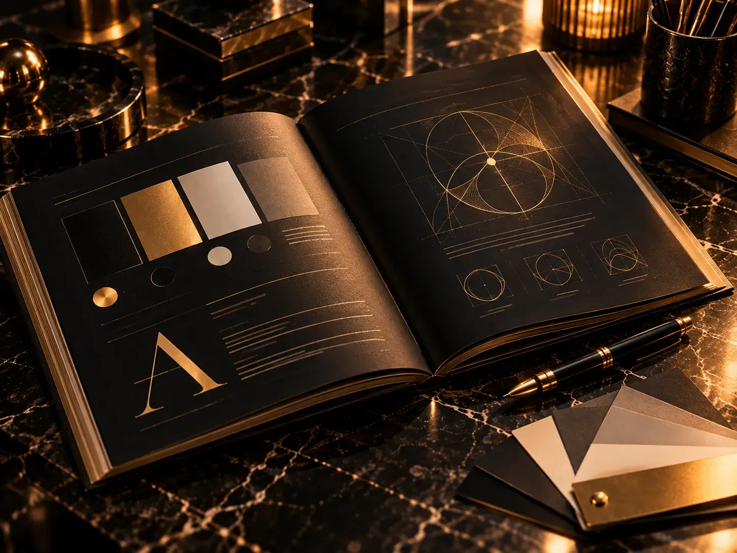 Planung von Branding-Umfang und Corporate Design am Schreibtisch