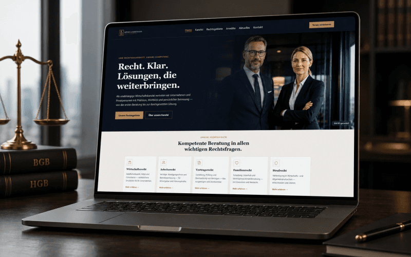 Konzeptbeispiel einer Anwaltskanzlei-Website