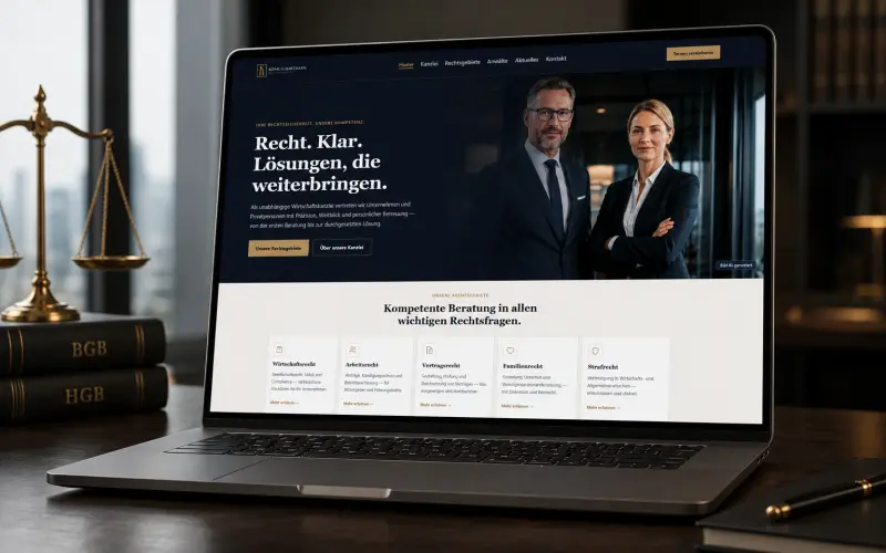 Concept demo of a law firm website