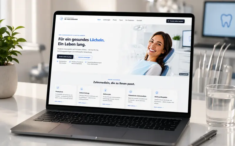 Concept demo of a dental practice website