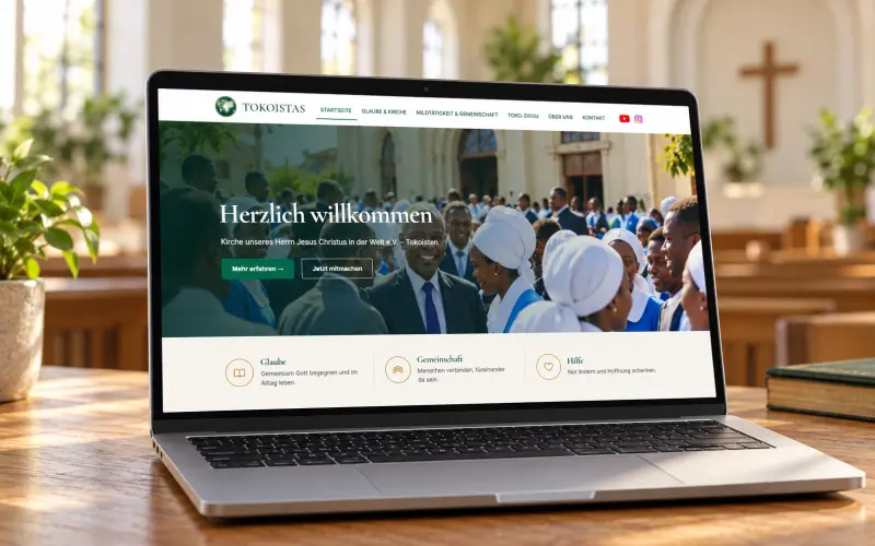 Website of the Kirche unseres Herrn Jesus Christus in der Welt e.V. (Tokoistas)