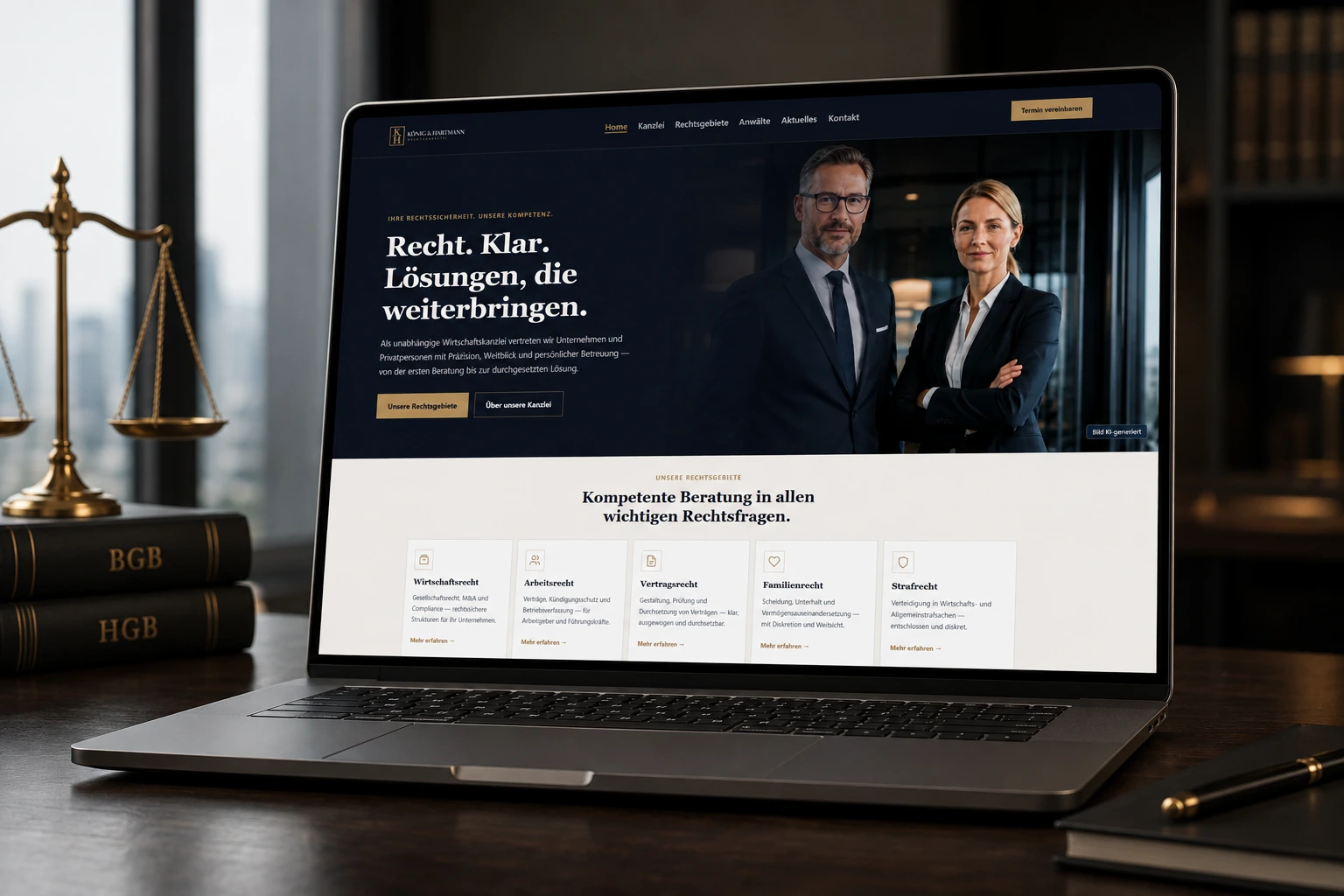 Concept demo of a law firm website