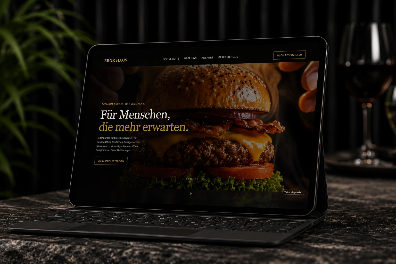 Concept demo of a burger restaurant website